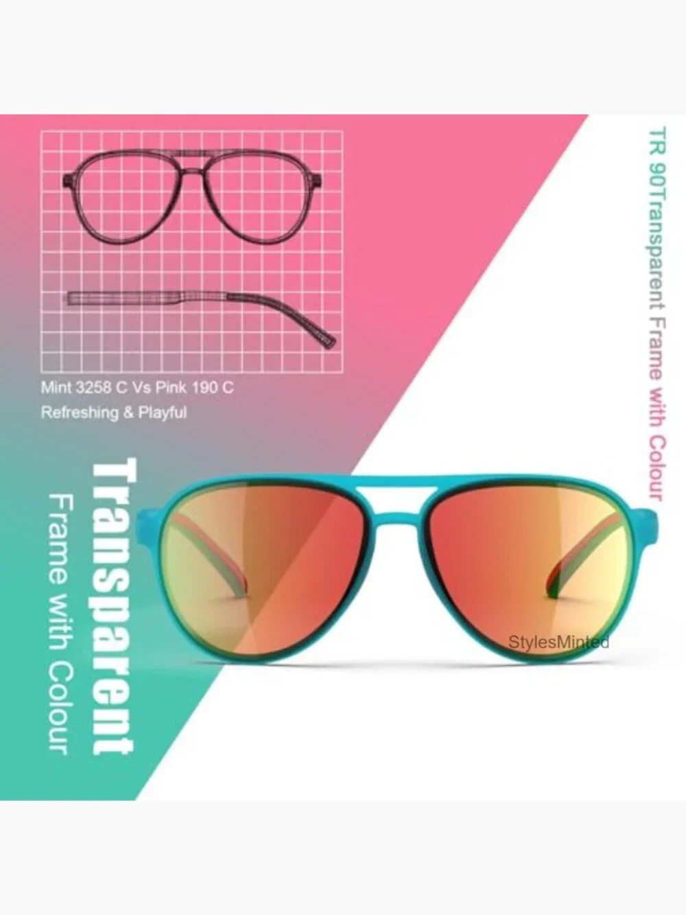 TAC Polarized Retro 70s Sunglasses UV400 Protection TR-90 Frame